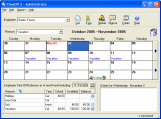 Employee attendance software screenshot - click for larger version.
